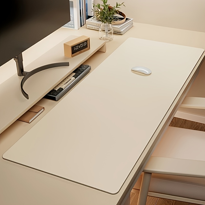 Leather Desk Pad - แผ่นรองเมาส์หนังเทียมขนาดใหญ่ 1 ชิ้น, แผ่นรองโต๊ะกันน้ำกันลื่นสำหรับสำนักงาน, โต๊ะทำงาน, แผ่นรองเมาส์สำหรับโต๊ะทำงานทำความสะอาดง่าย,