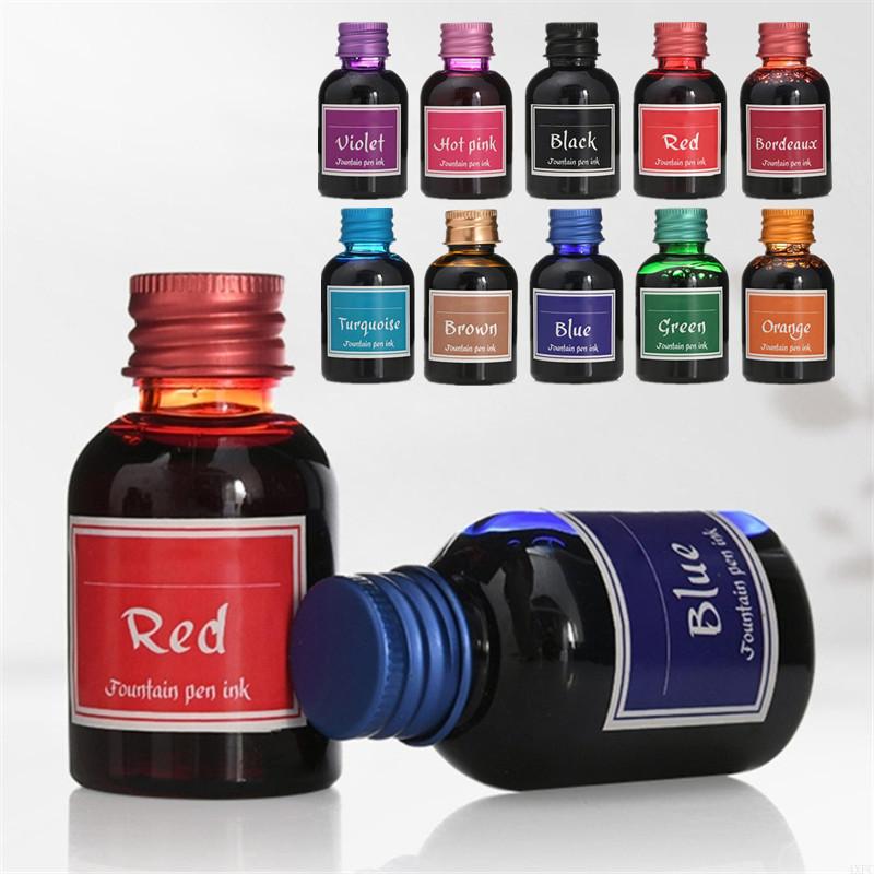Fountain Pen Bottled Ink - 10 สี 1 ขวดสีสันสดใส 30ml Fountain