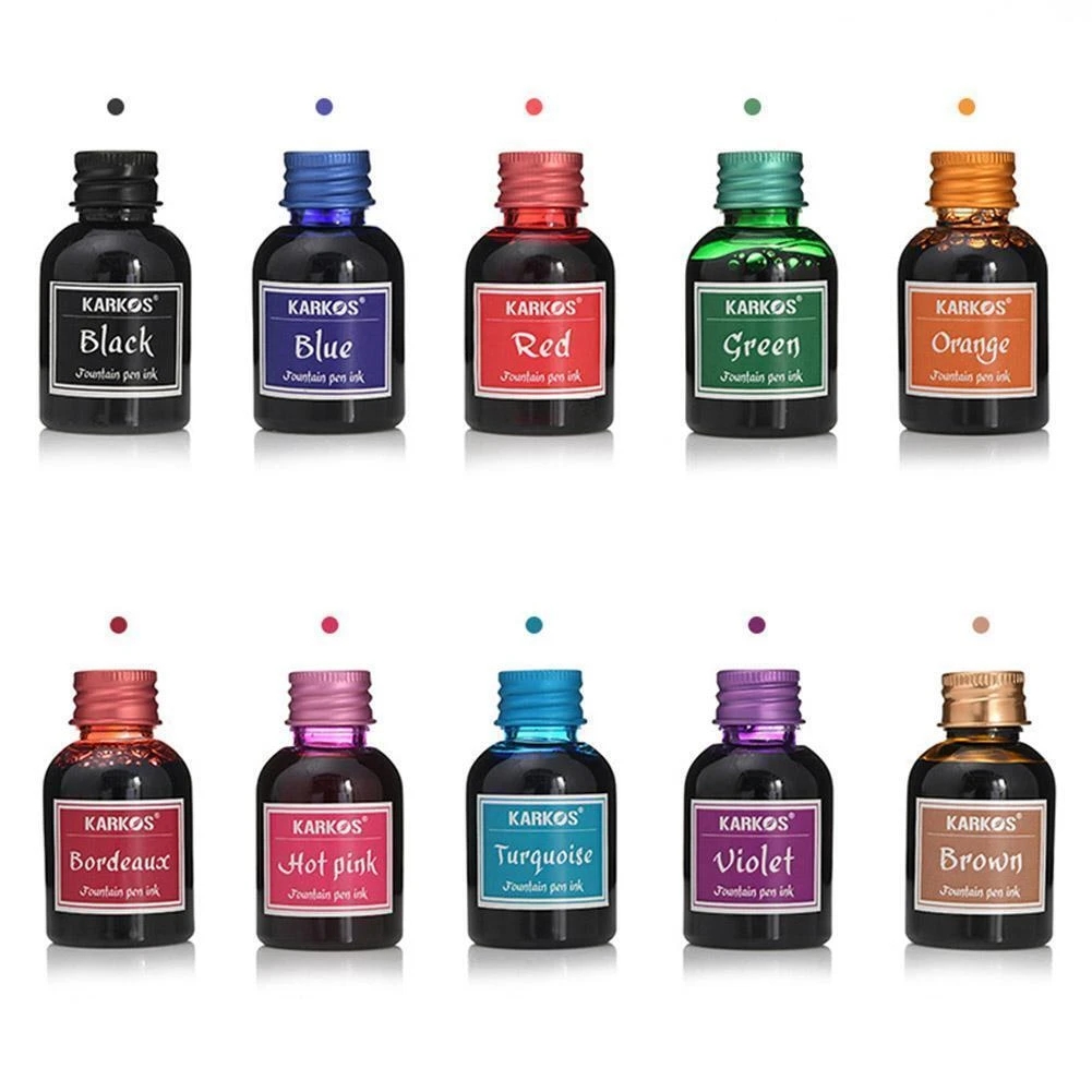 Fountain Pen Bottled Ink - ปากกาหมึกซึมขวดหมึก 30 ml/Ink-Sac ชุดน้ําที่ละลายน้ําได้สีสันเปลี่ยนได้เติมอุปกรณ์สํานักงานเครื่องเขียนนักเรียน