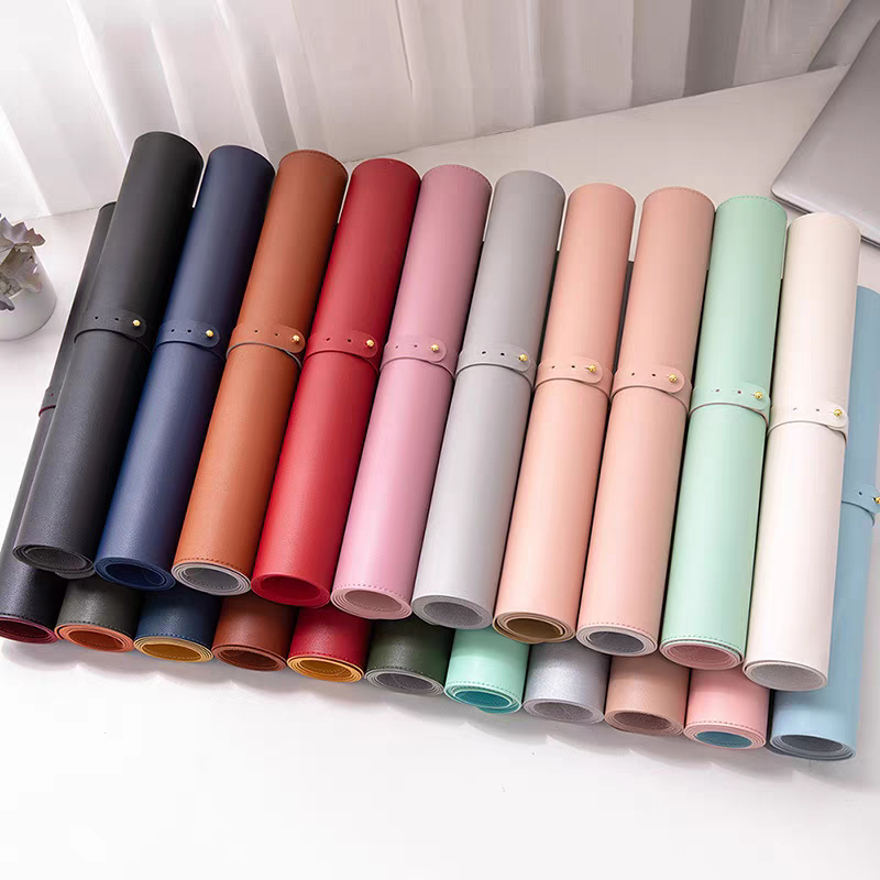 Leather Desk Pad - แผ่นรองโต๊ะแบบนุ่มพับได้ – แผ่นรองโต๊ะหนัง PU กันน้ำ ทนต่อการขีดข่วน