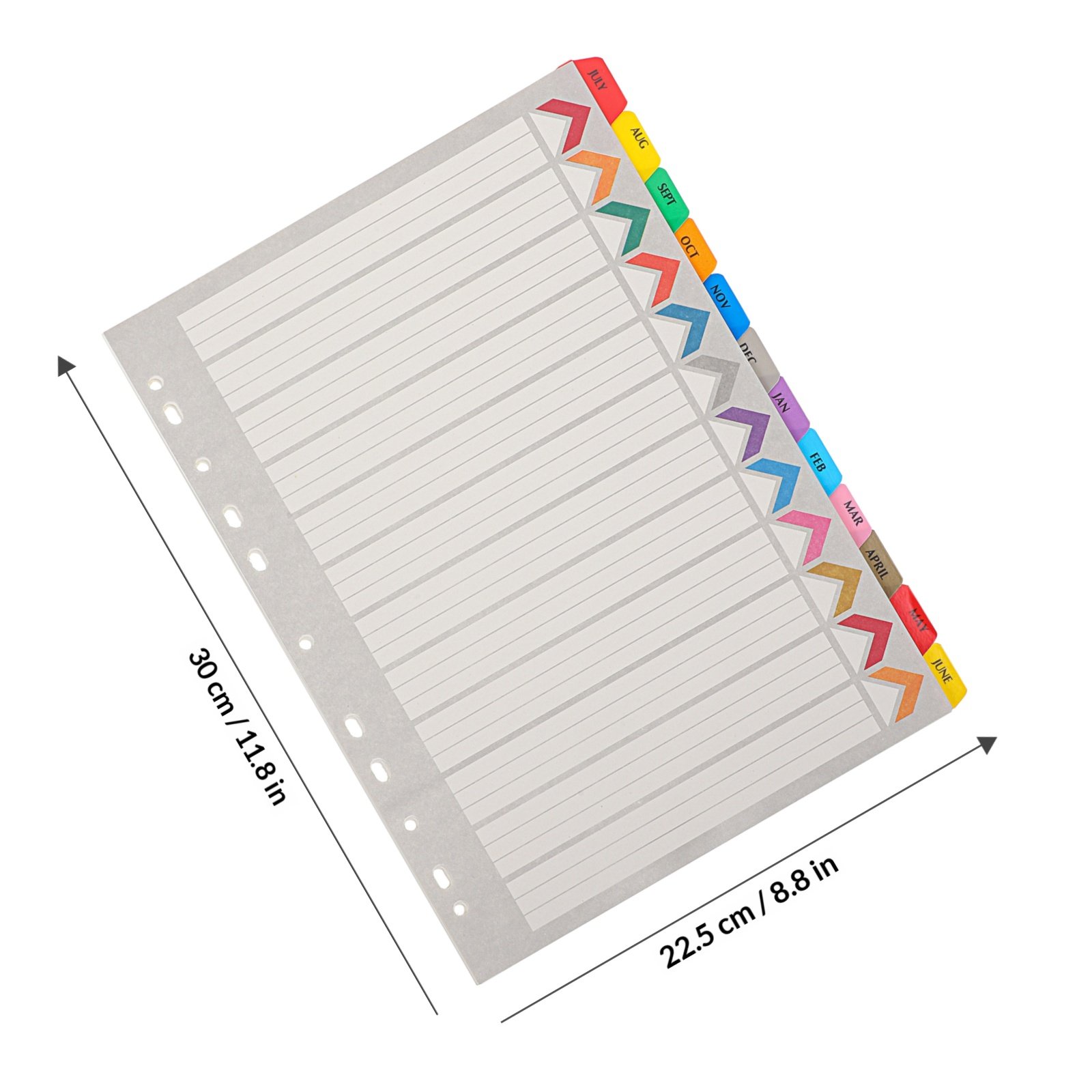 แผ่นแบ่งเอกสารแบบถอดได้ 12 แผ่ - Tab Divider A4 บทวิจารณ์และราคา