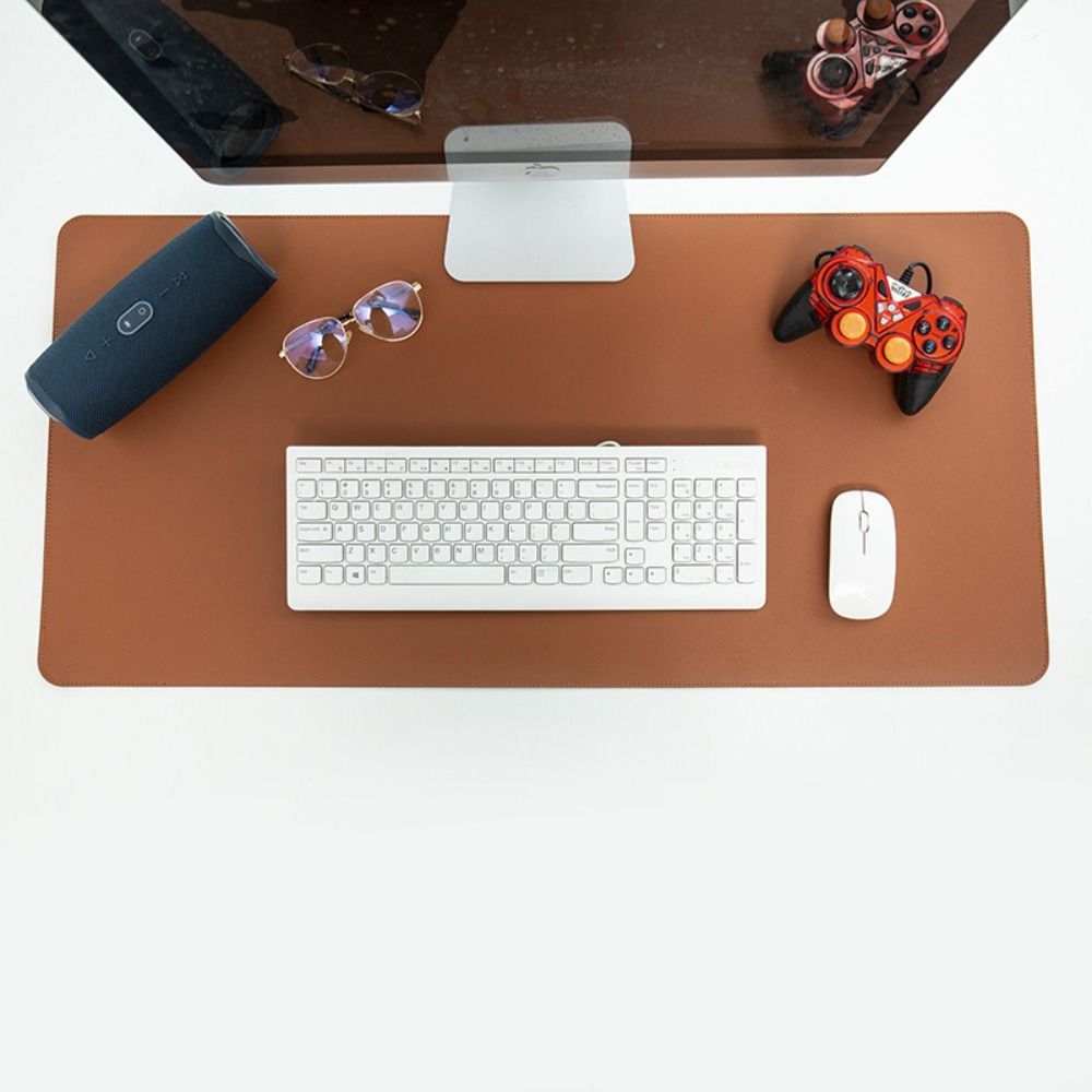 แผ่นรองคีย์บอร์ดหนัง PU สีสันส - Leather Desk Pad บทวิจารณ์และราคา