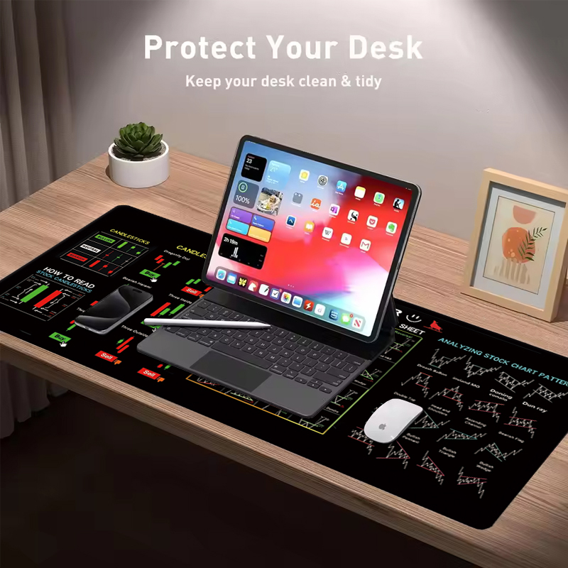 แผ่นรองเมาส์หนังลายเทียนหอมขนา - Leather Desk Pad บทวิจารณ์และราคา