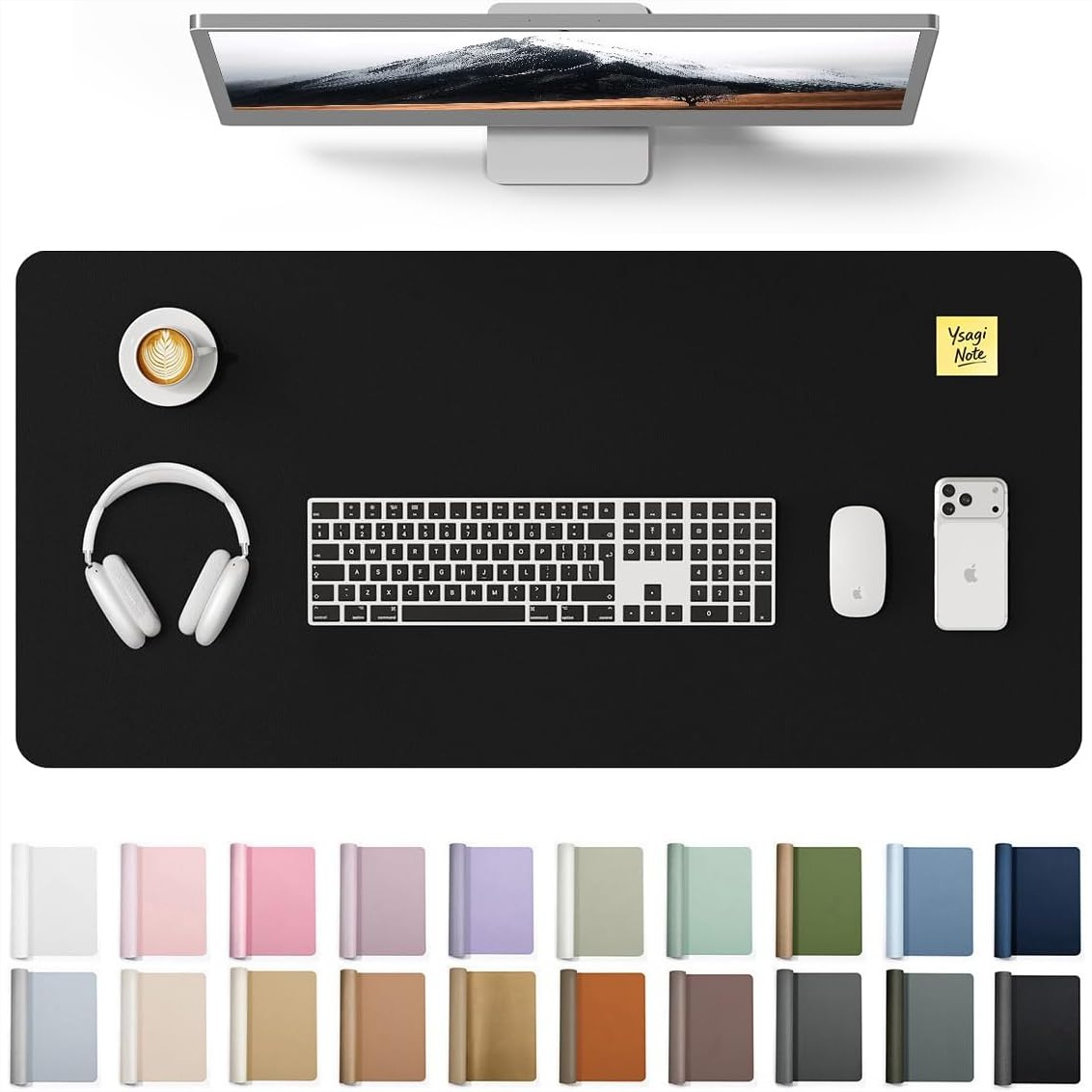 แผ่นรองโต๊ะทำงานหนัง PU ขนาดให - Leather Desk Pad บทวิจารณ์และราคา