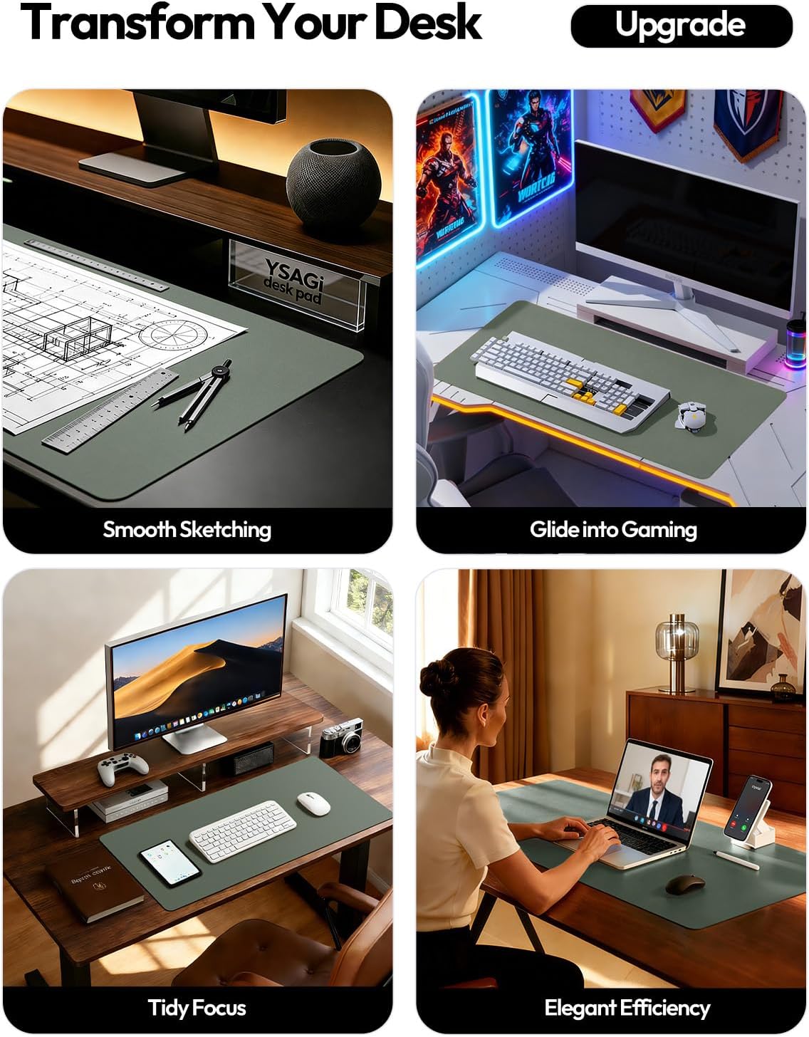 แผ่นรองโต๊ะหนัง, แผ่นรองเมาส์ข - Leather Desk Pad บทวิจารณ์และราคา