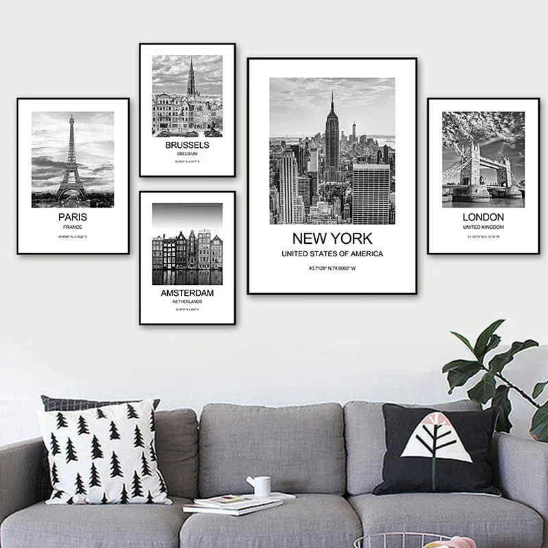 เมืองโปสเตอร์ New York London  - Ink Blotter Paper บทวิจารณ์และราคา