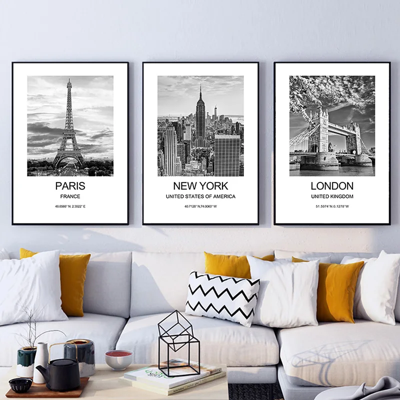 เมืองโปสเตอร์ New York London  - Ink Blotter Paper บทวิจารณ์และราคา