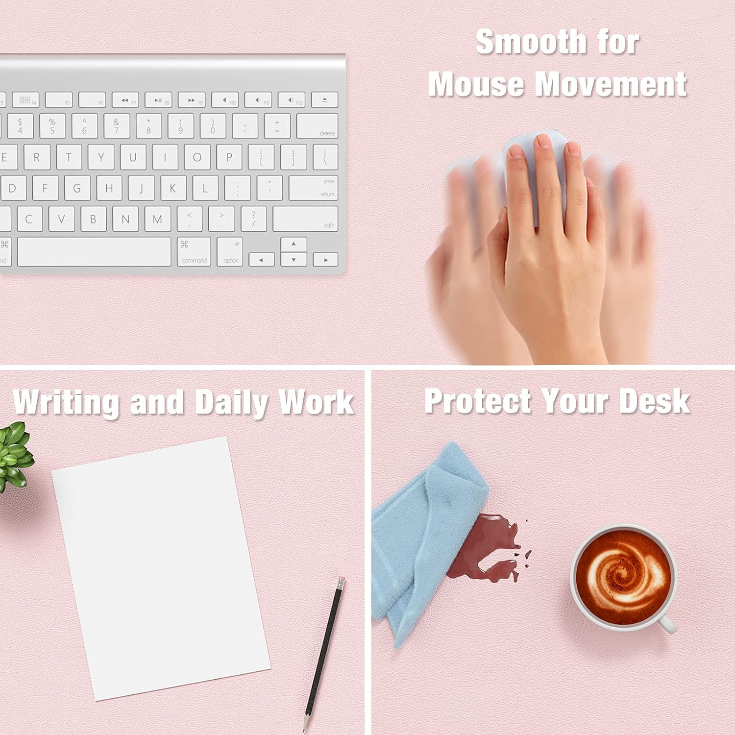 แผ่นรองโต๊ะหนัง PU ขนาด 30x14  - Leather Desk Pad บทวิจารณ์และราคา