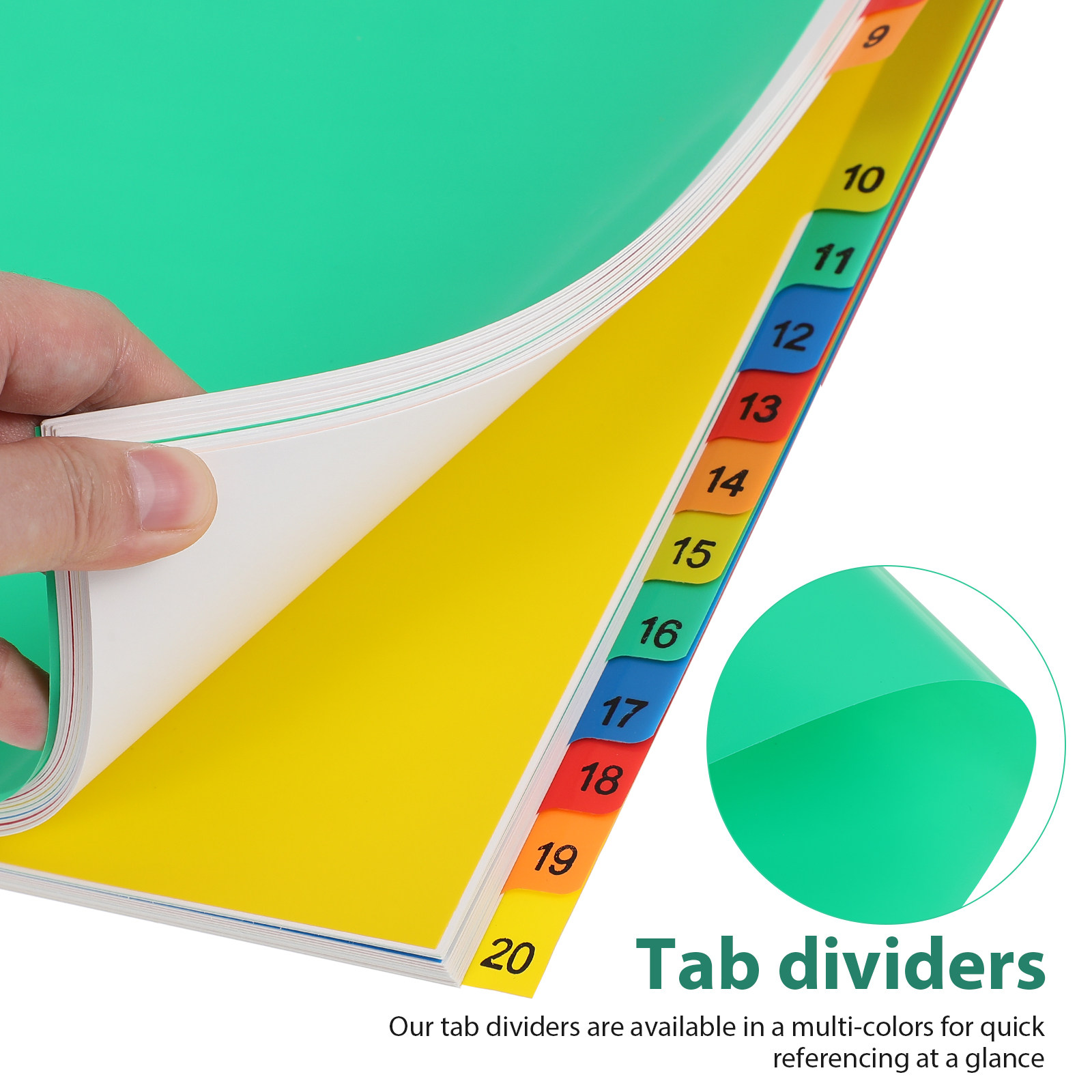 แผ่นแบ่งหมวดหมู่พลาสติกสี 20 แ - Tab Divider A4 บทวิจารณ์และราคา
