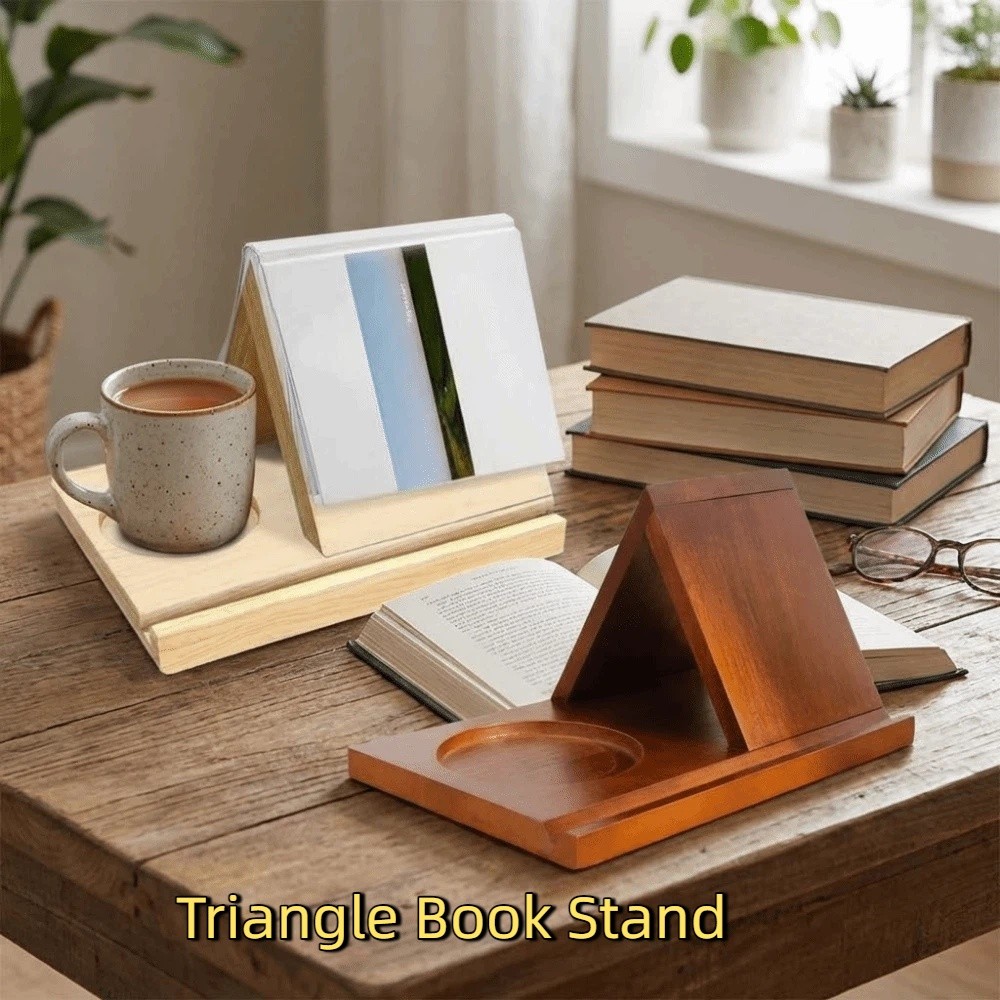 ที่วางหนังสือไม้ทรงสามเหลี่ยม  - Magazine Holder Rack บทวิจารณ์และราคา