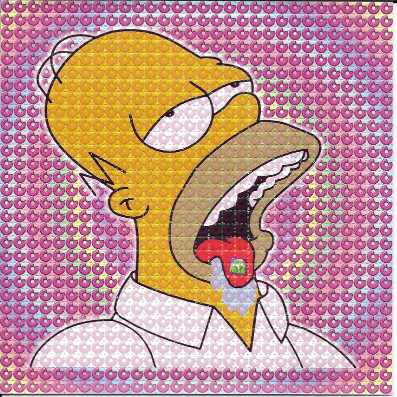 Doped โฮเมอร์ประสาทหลอน Acid ฟ - Ink Blotter Paper บทวิจารณ์และราคา