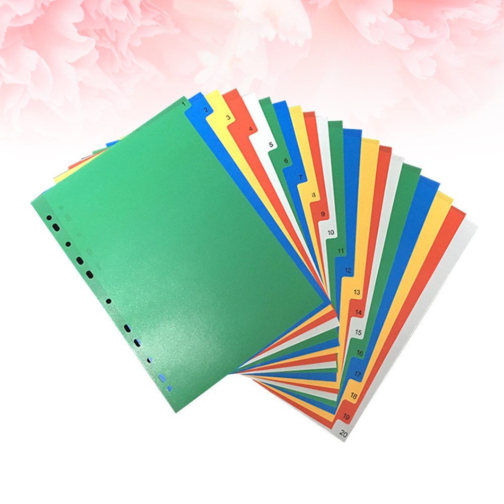 40 ชิ้น A4 แถบแบ่งหมวดหมู่สีสด - Tab Divider A4 บทวิจารณ์และราคา
