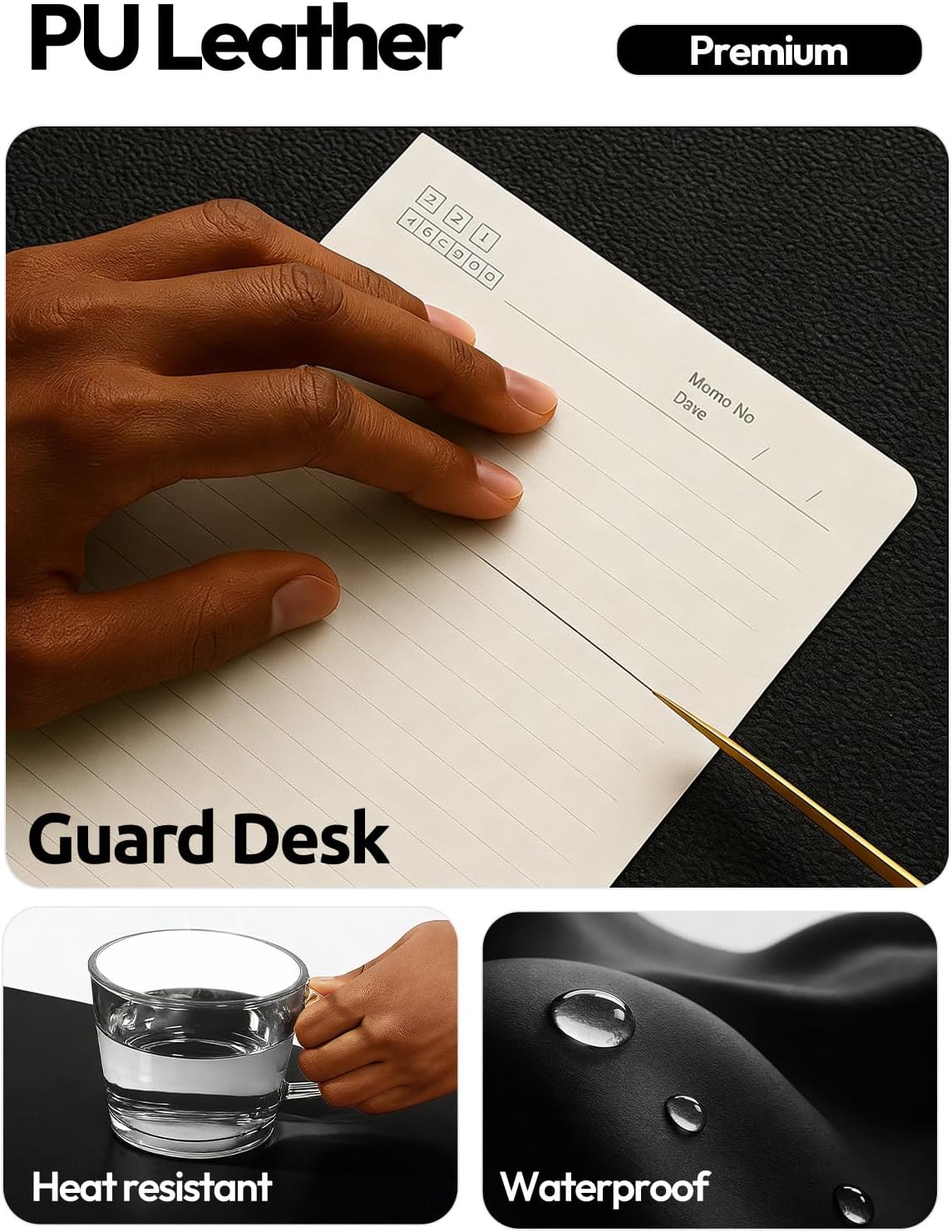 แผ่นรองโต๊ะหนังขนาดใหญ่ 23.6x1 - Leather Desk Pad บทวิจารณ์และราคา
