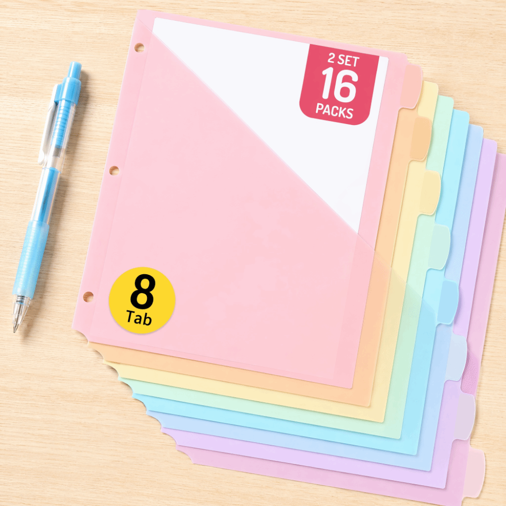 แผ่นแบ่งแฟ้มทนทาน สีพาสเทล เขี - Tab Divider A4 บทวิจารณ์และราคา